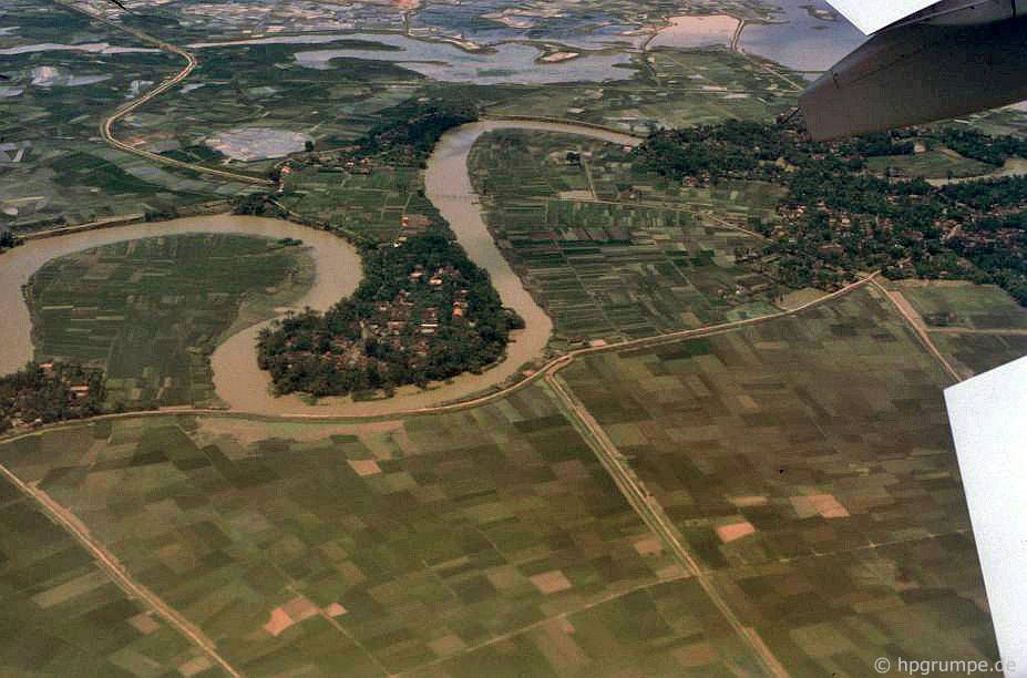 Hà Nội: Aerial xem - những cánh đồng lúa và các khu định cư