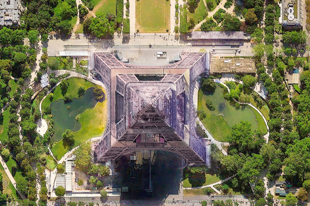 Chùm ảnh: Các công trình nổi tiếng thế giới qua góc chụp thẳng đứng từ