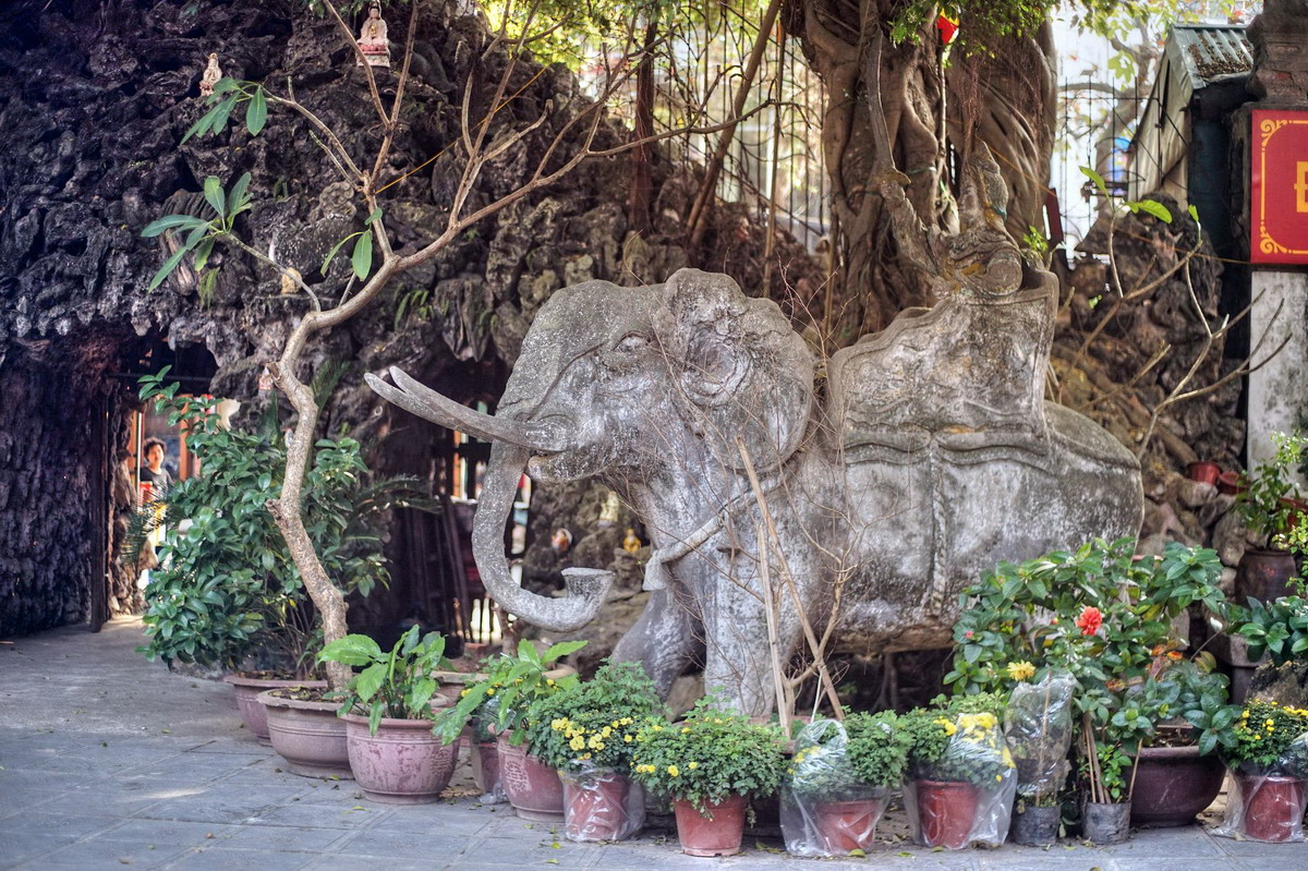 Chùm ảnh: Ngôi chùa gắn với đàn voi chiến của Hà Nội xưa