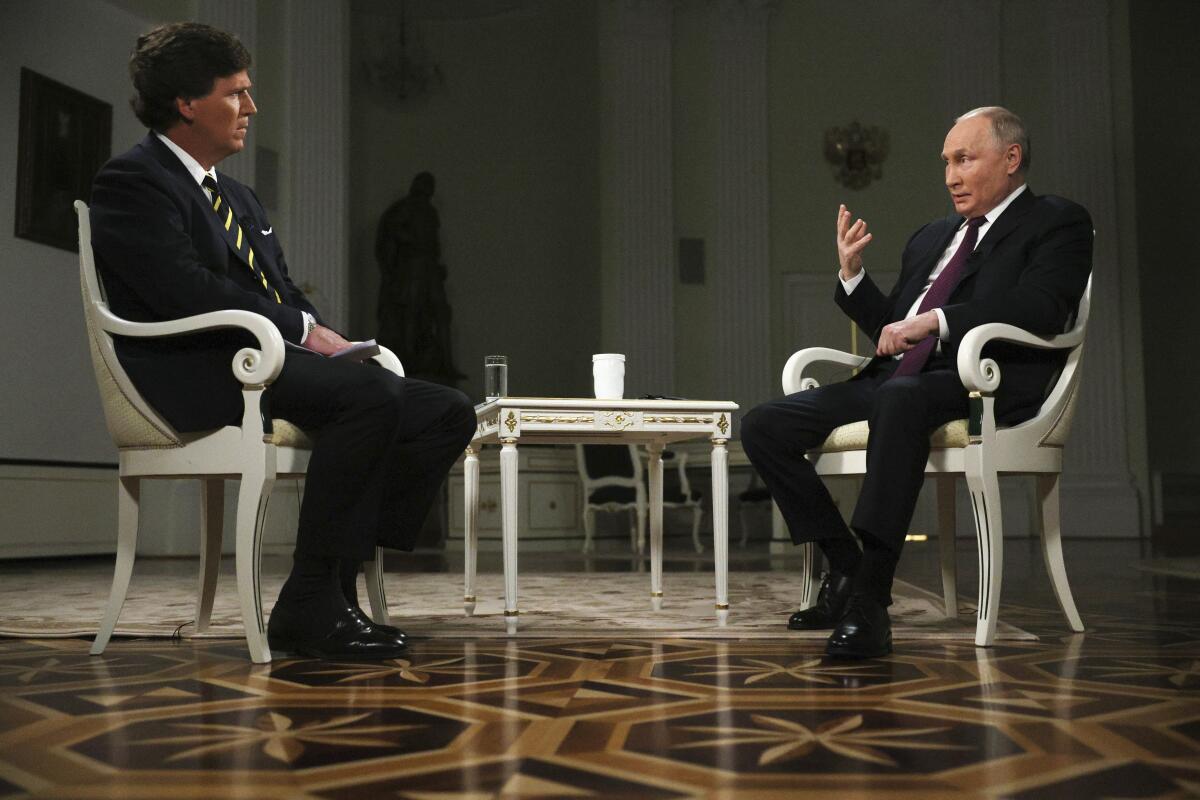 Nội dung đáng chú ý trong cuộc phỏng vấn Tổng thống Putin của Tucker Carlson